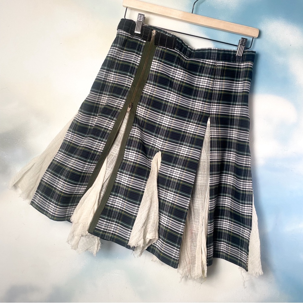 Upcycled school uniform skirt